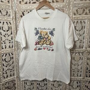 Hanes Vintage 90s Bear T Shirt A Grandma's Love Bears The Sweetest Fruit Large